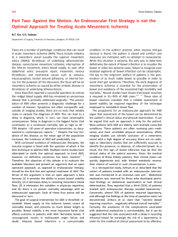 Against the Motion. An Endovascular First Strategy is not the Optimal