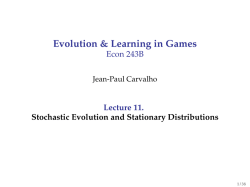 Stochastic Evolution and Stationary Distributions
