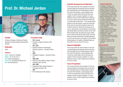 Prof. Dr. Michael Jordan - Friedrich-Alexander