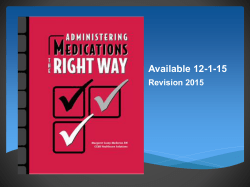 Administering Medication the Right Way