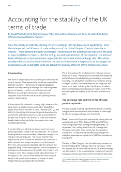 Accounting for the stability of the UK terms of trade