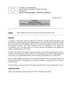 part i &ndash; national context in which the fund was