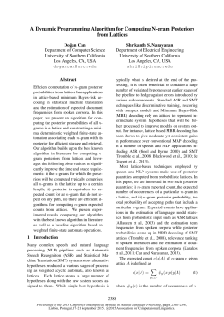 A Dynamic Programming Algorithm for Computing N
