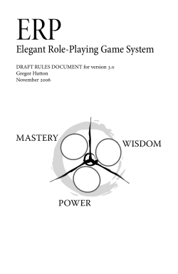 Elegant Role-Playing Game System
