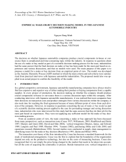 empirical make-or-buy decision making model in the japanese