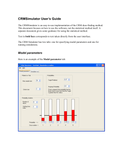CRM Simulator User`s Guide