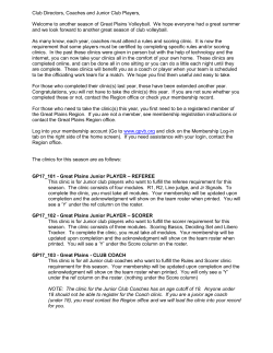 Coach-Player Officiating Clinic Instructions