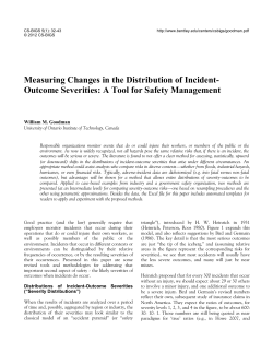 Measuring Changes in the Distribution of Incident