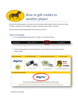 How to gift credits to another player.