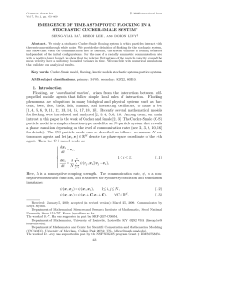 Emergence of Time-Asymptotic Flocking in a