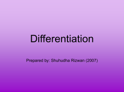 Differentiation