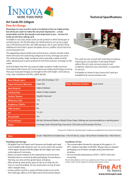 Innova Art Cards Information and Print Set Up Instructions