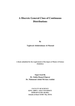 A Discrete General Class of Continuous Distributions