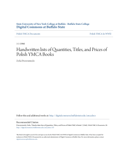 Handwritten lists of Quantities, Titles, and Prices of Polish YMCA