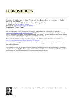Existence of Equilibrium of Plans, Prices, and Price Expectations in
