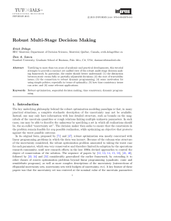 Robust Multi-Stage Decision Making