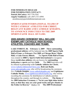 2009 Sports Faith Hall of Fame Induction Announceme