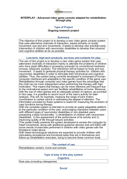 INTERPLAY - Advanced video game console adapted for