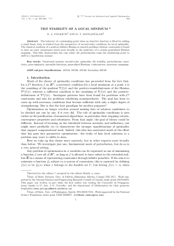 TILT STABILITY OF A LOCAL MINIMUM * 1. Introduction. Much of