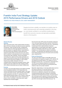 Franklin India Fund Strategy Update: 2015 Performance Drivers and