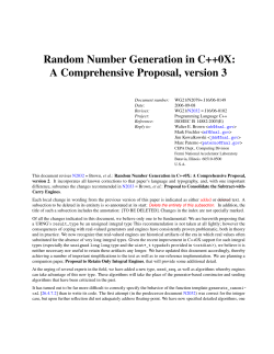 Random Number Generation in C++0X: A - open-std