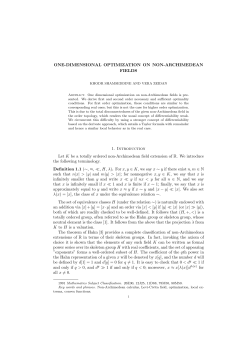 One-dimensional optimization on non