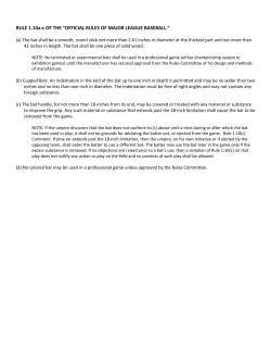 RULE 1.10a-c OF THE &ldquo;OFFICIAL RULES OF MAJOR LEAGUE