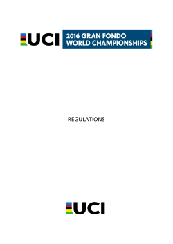 regulations - Championnats du monde gran fondo UCI