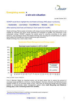 Energising waste > a win-win situation