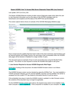 Sepam ACE850: How To Access Web Server Diagnostic Pages With
