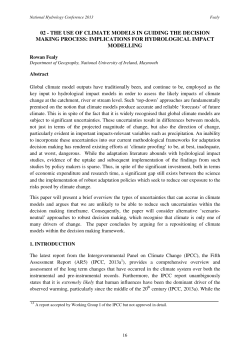 02 - the use of climate models in guiding the decision making