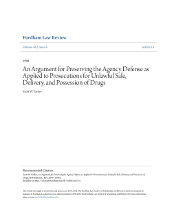 An Argument for Preserving the Agency Defense as Applied to