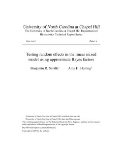 Testing random effects in the linear mixed model using