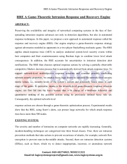 RRE A Game-Theoretic Intrusion Response and