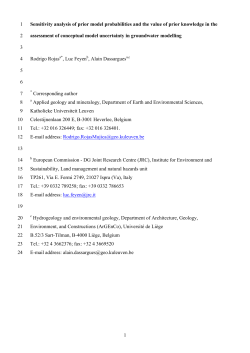1 Sensitivity analysis of prior model probabilities and
