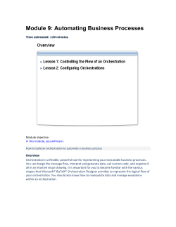 Module 9: Automating Business Processes
