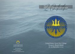 2014 US Naval War Colege International Seapower Symposium XXI