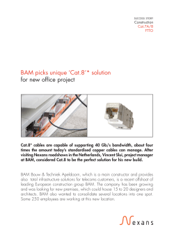 BAM picks unique `Cat.8`* solution for new office project