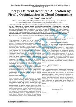 Energy Efficient Resource Allocation by Firefly