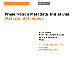 PREMIS - Preservation Metadata: Implementation Strategies