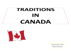 traditions in canada - cevasquez
