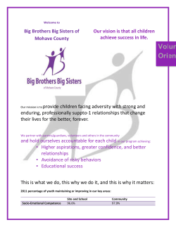 2014 Volunteer Orientation Guide - Big Brothers Big Sisters of