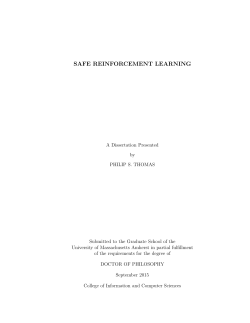 safe reinforcement learning