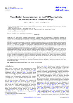 The effect of the environment on the P1/P2 period ratio for kink