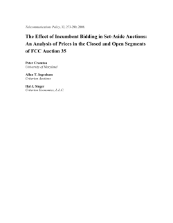The Effect of Incumbent Bidding in Set-Aside
