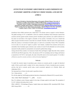 EFFECTS OF ECONOMIC GREENHOUSE GASES EMISSIONS ON