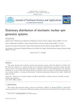Stationary distribution of stochastic nuclear spin generator systems