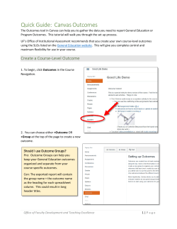 Quick Guide: Canvas Outcomes - UF Institutional Assessment