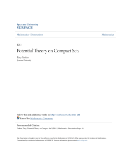 Potential Theory on Compact Sets - SUrface