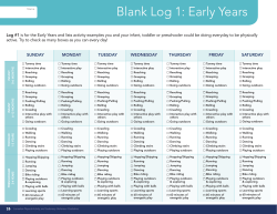 Blank Log 1: Early Years